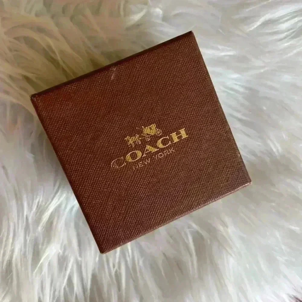 COACH BROWN WATCH GIFT BOX WITH WARRANTY/MANUAL BOOKLET